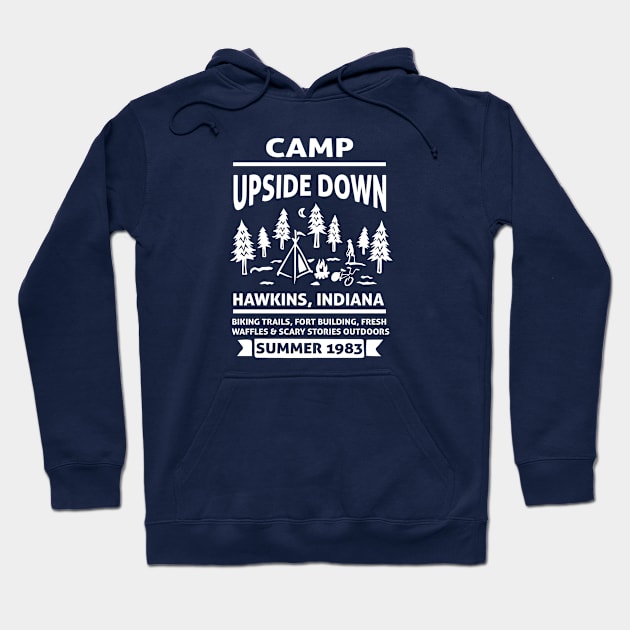 Stranger Things Camp Upside Down Indiana Hoodie by Rebus28